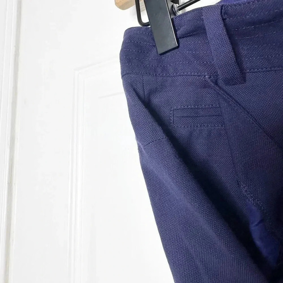 DIANE VON FURSTENBERG Linen Blend Straight Dress Pants Navy NO SIZE TAG READ - Picture 4 of 6